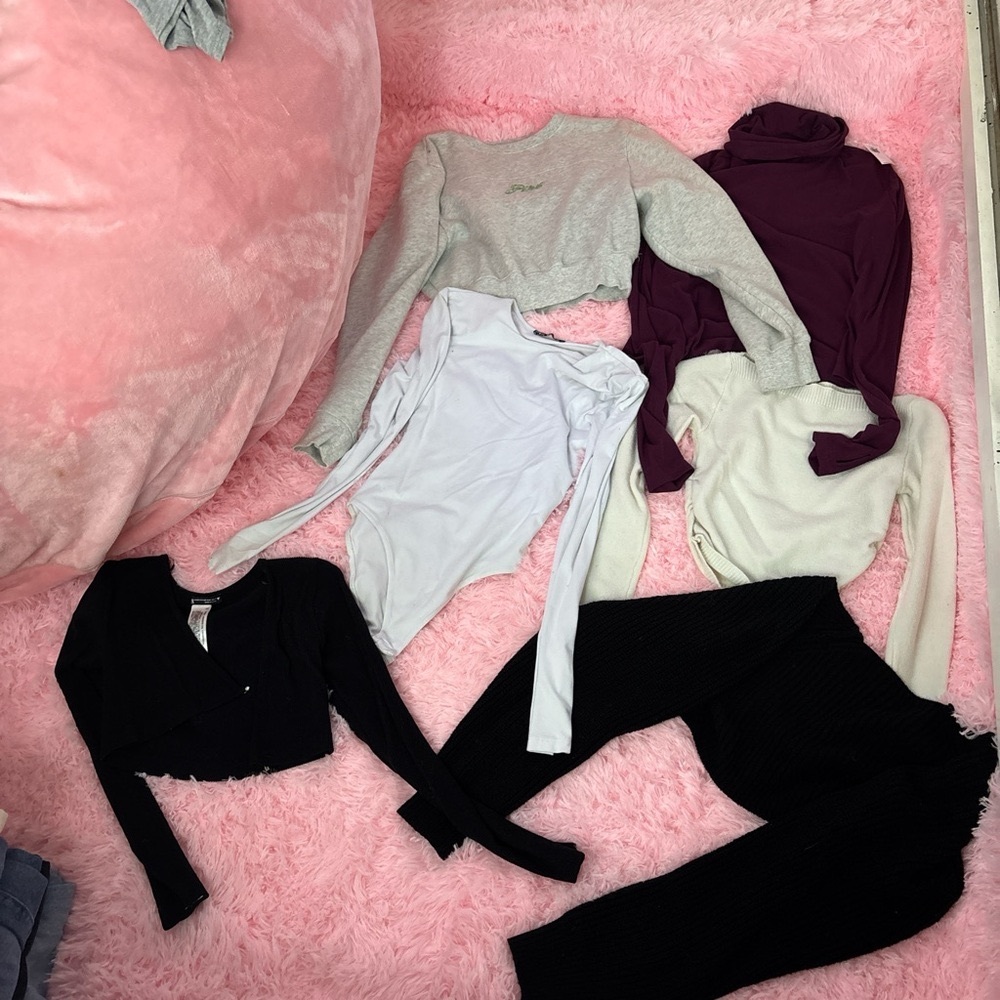 Zara Women's Crop Tops - Black, Gray, White, Purple